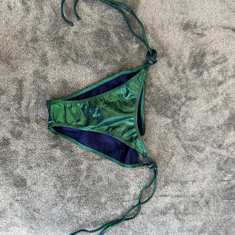 Bikini Lovers Bikini Metallic Green Made In Italy Medium - Picture 4 of 11